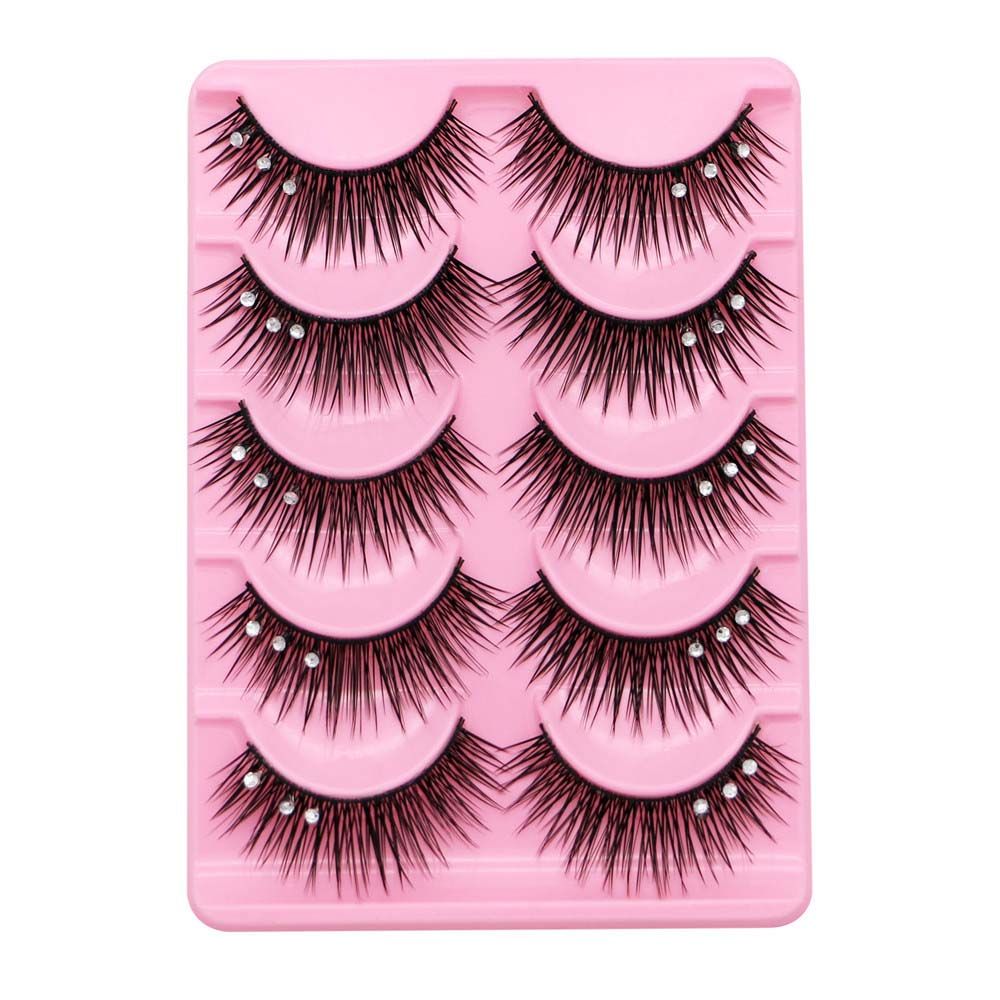 Eyelash Extension For Big Eyes - Cekinowe, grube rzęsy krzyżowane, narzędzie do