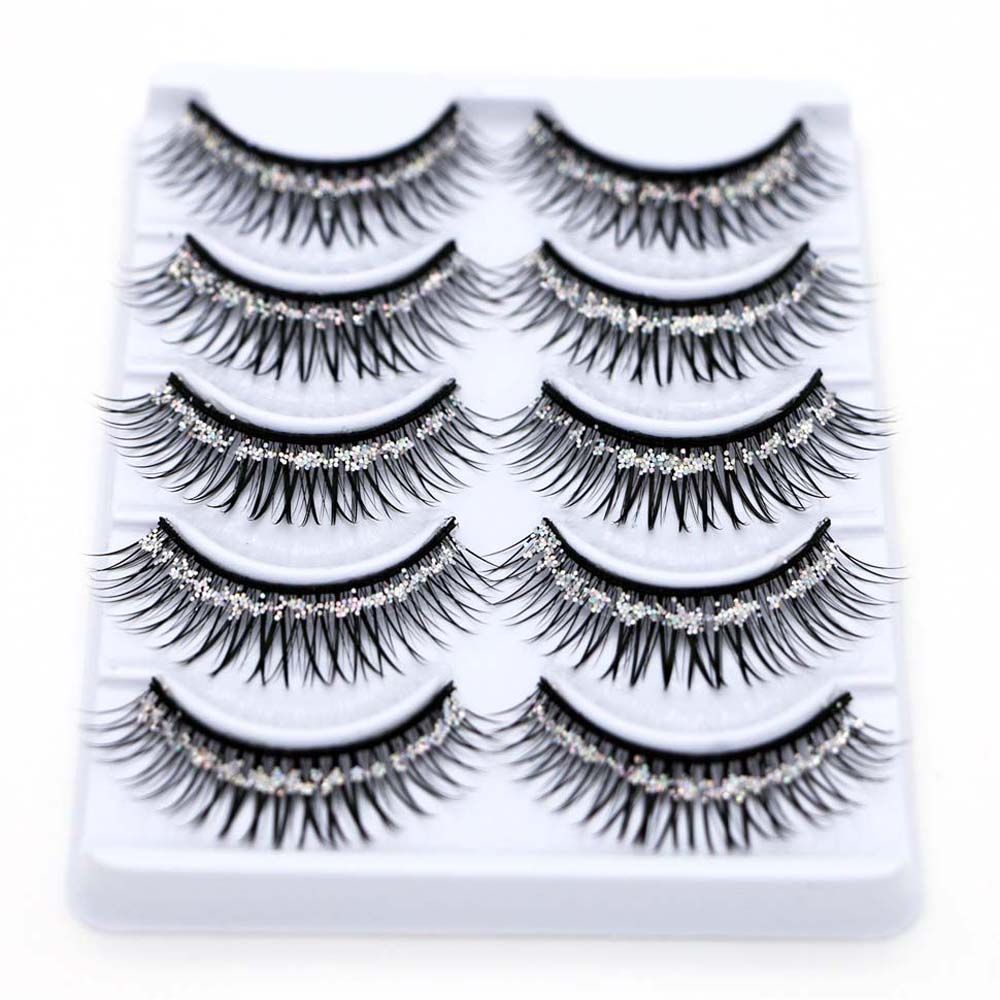 Eyelash Extension For Big Eyes - Sztuczne rzęsy z cekinami i dżetami,