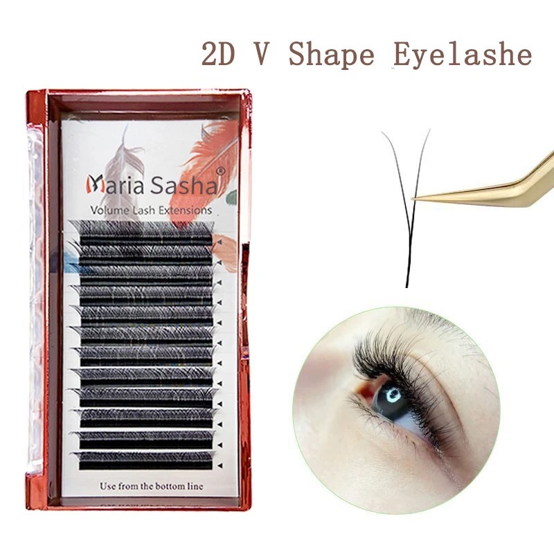 Eyelash Extension Human Hair - MARIA 2D Y Shape Eyelashes Hand