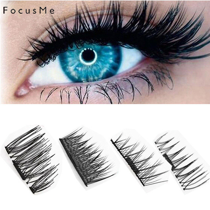 Eyelash Extension For Big Eyes - FocusMe 4 sztuk/2Pair podwójny magnes sztuczne