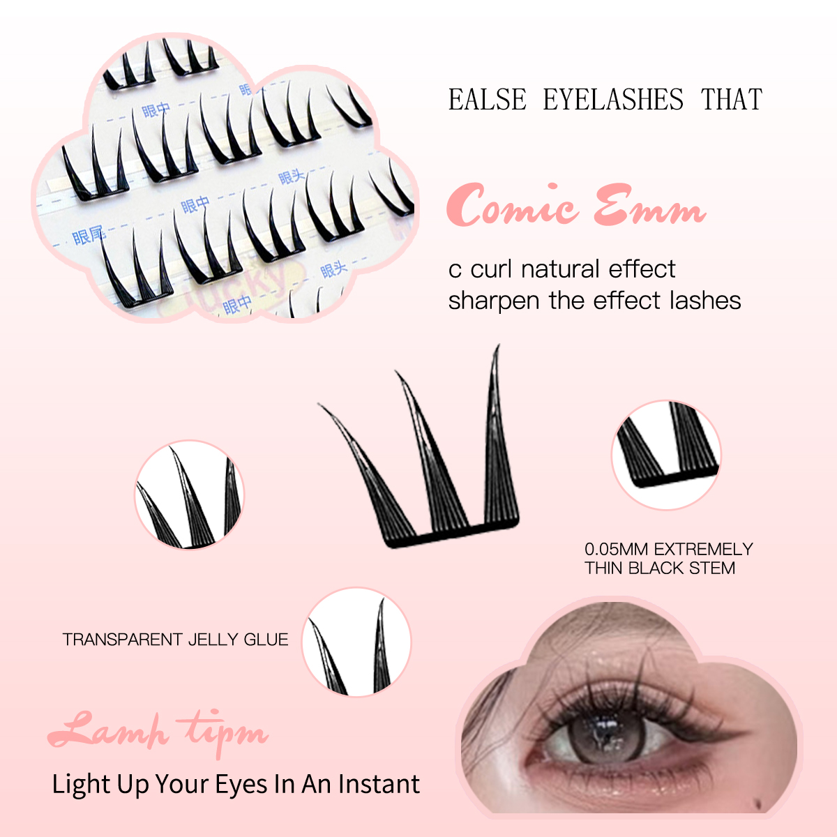 Łatwe w aplikacji kępki rzęs b – Eyelash Extension Human Hair recenzja i cena