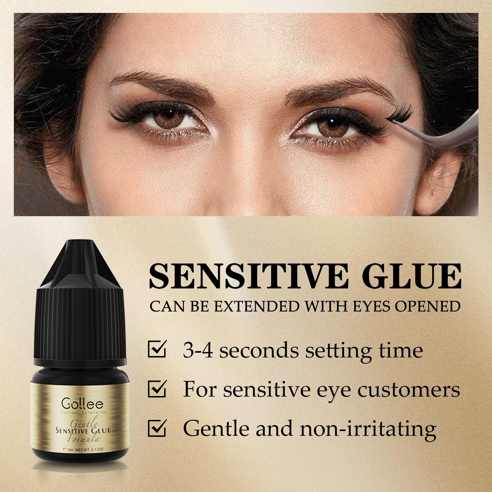 Klej do rzęs Gollee do przedłu – Eyelash Extension Eye Irritation recenzja i cena