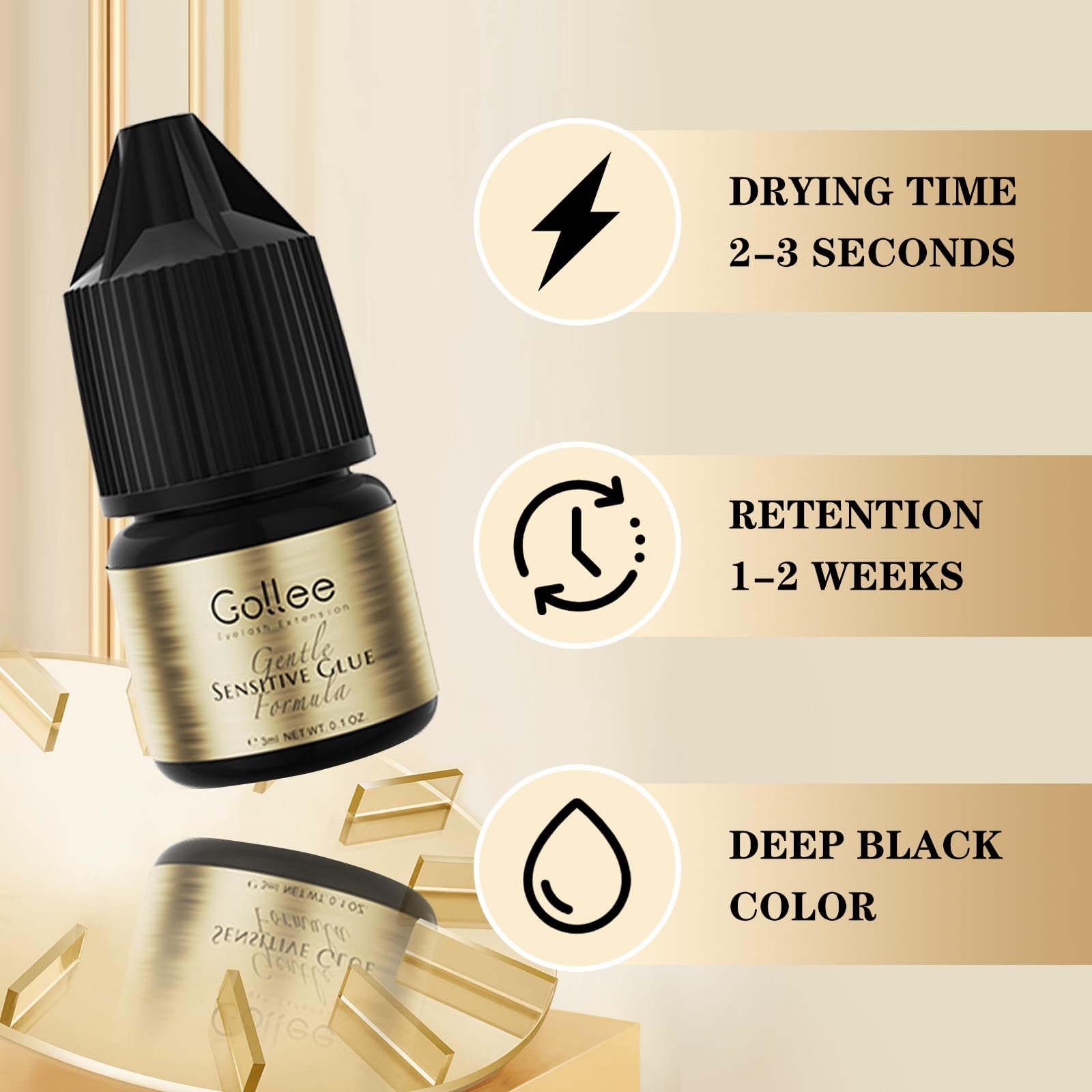 Klej do rzęs Gollee do przedłu – Eyelash Extension Eye Irritation recenzja i cena