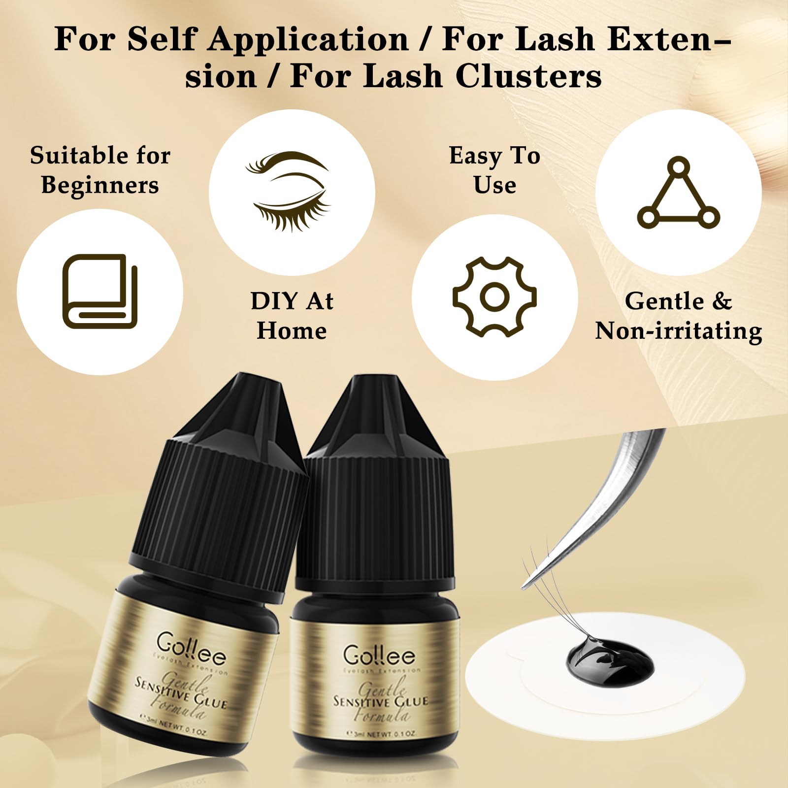 Klej do rzęs Gollee do przedłu – Eyelash Extension Eye Irritation recenzja i cena