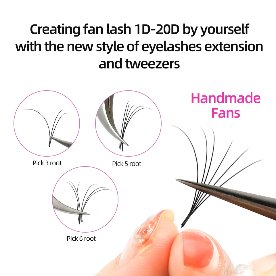 RUJADE 5 przypadków/partia szt – Eyelash Extension Human Hair recenzja i cena